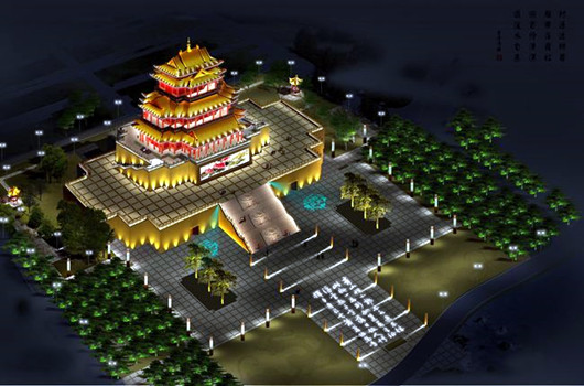 仿古建筑夜景灯光照明亮化设计的重点