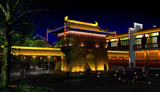 仿古建筑物外墙灯光亮化设计时需要采纳哪些手法