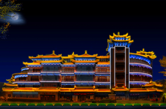 应运古建筑亮化需要而生的灯具瓦楞灯