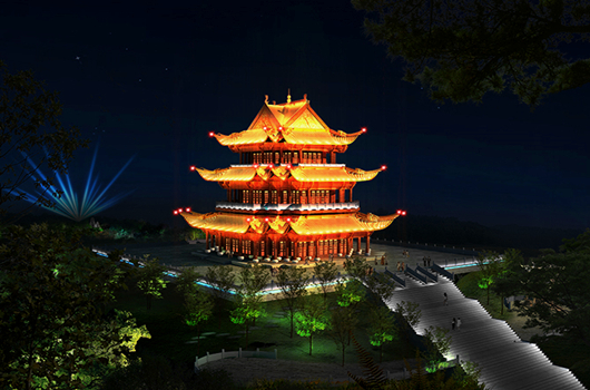 塔形建筑的照明设计手法及用光小技巧