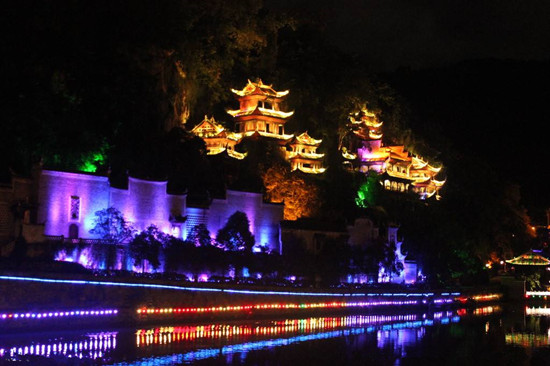 茅山崇禧万寿宫夜景照明工程点亮夜游盛景