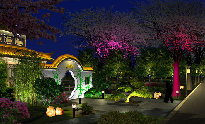 园林照明工程照明设计的手法和技巧