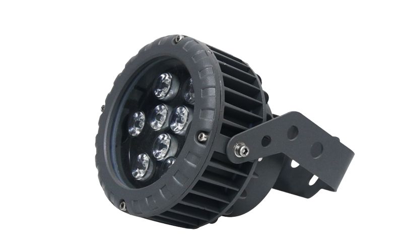 9W户外防水车轮款投光灯建筑小射灯