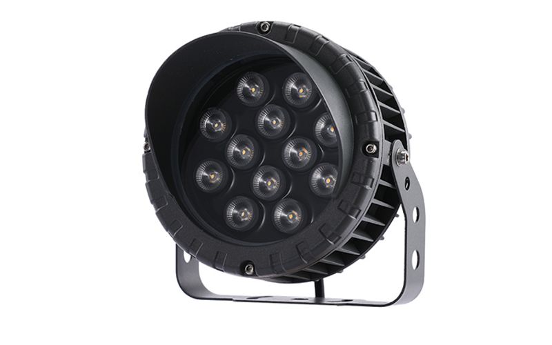 12W户外防水车轮款遮光投光灯园林投射灯