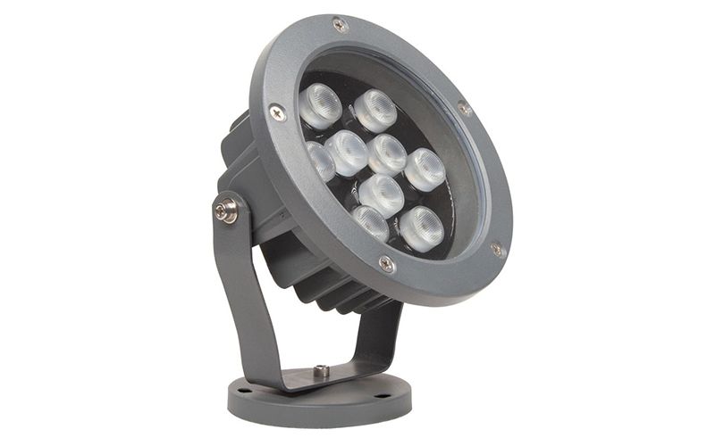 9W户外彩色防水投光灯插地小射灯