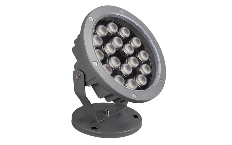 户外18W全彩RGB防水投光灯插地草坪灯