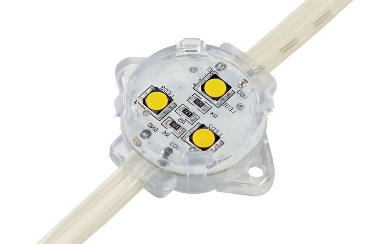 像素灯LED一次封装4公分3灯户外防水点光源