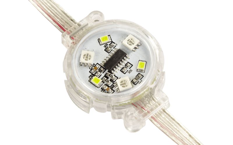 LED点光源4公分七彩外控RGBW户外工程防水像素灯