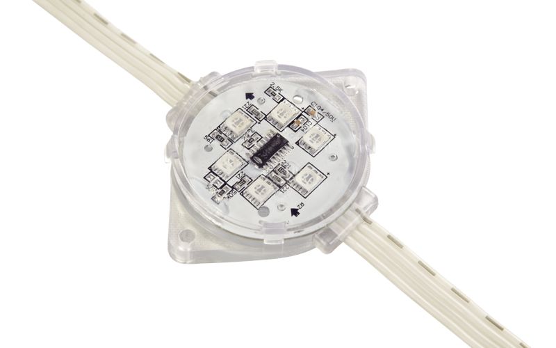 LED户外防水一次封装点光源全彩跑马亮化灯具