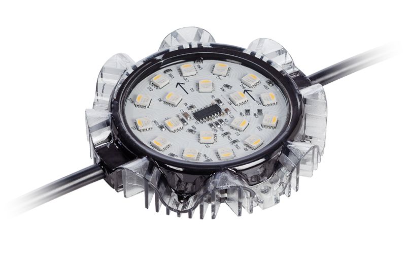 LED点光源户外防水全彩9公分装饰外墙点阵屏