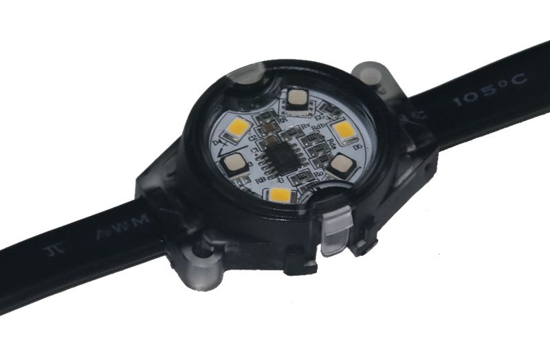 LED二次封装户外防水512点光源七彩4公分6灯