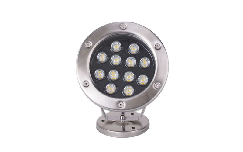 LED水底灯水下射灯泳池灯12W低压七彩音乐喷泉水池灯