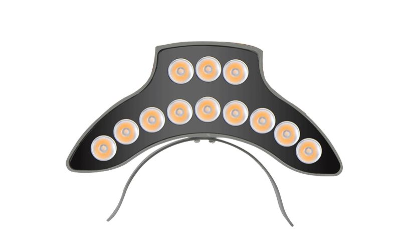 LED瓦楞灯仿古建筑瓦片灯月牙灯防水12W月亮灯