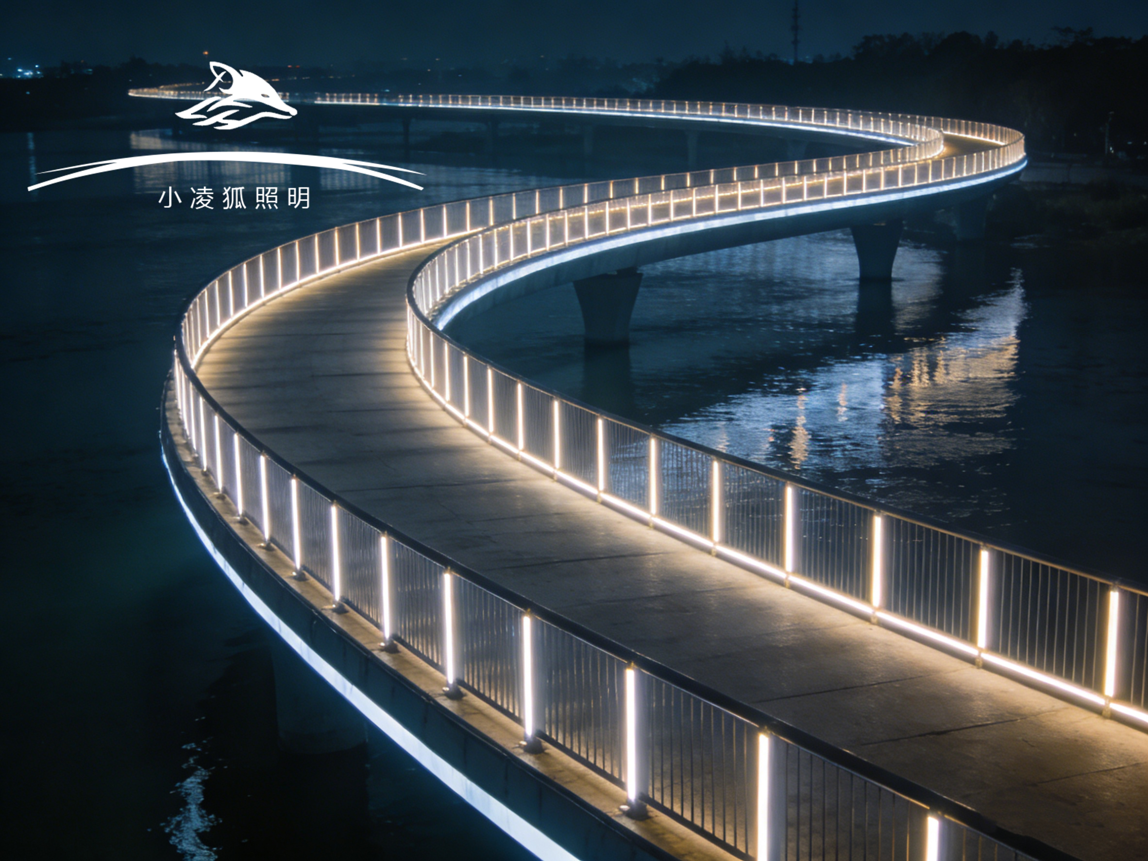 九凌光电PC款线条灯，点亮桥梁夜景勾勒城市交通风景线