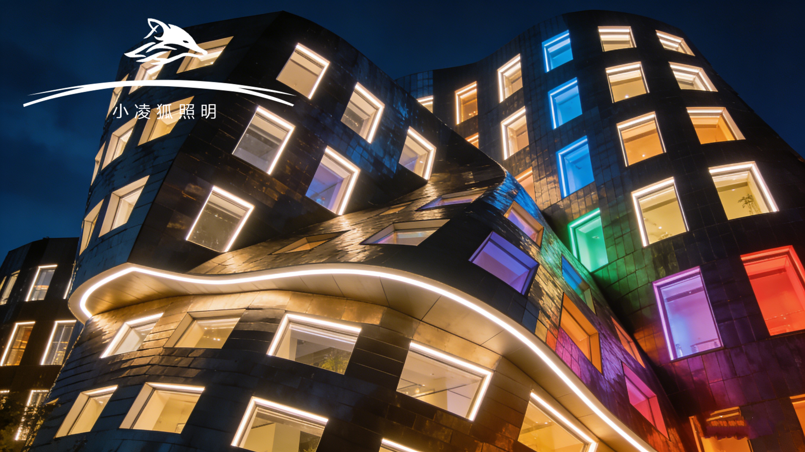 小凌狐照明柔性洗墙灯 360°柔性弯曲 适配异形建筑轮廓