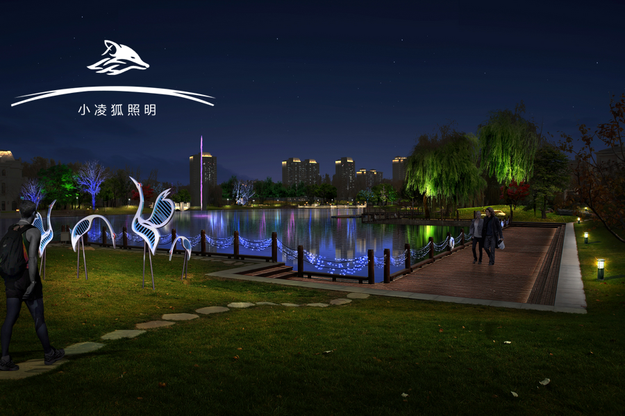 小凌狐照明户外亮化灯具厂家 草坪灯点缀公园与绿化带景观
