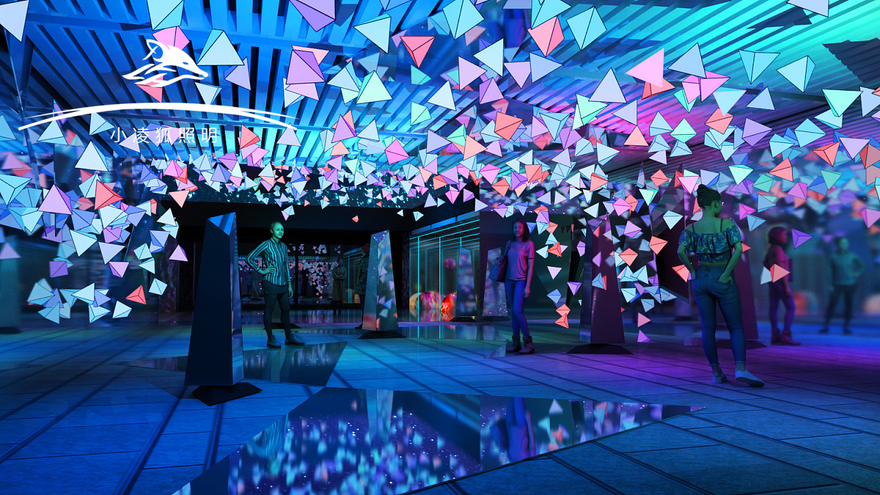 小凌狐照明户外亮化灯具厂家 互动感应灯具打造沉浸式亮化体验