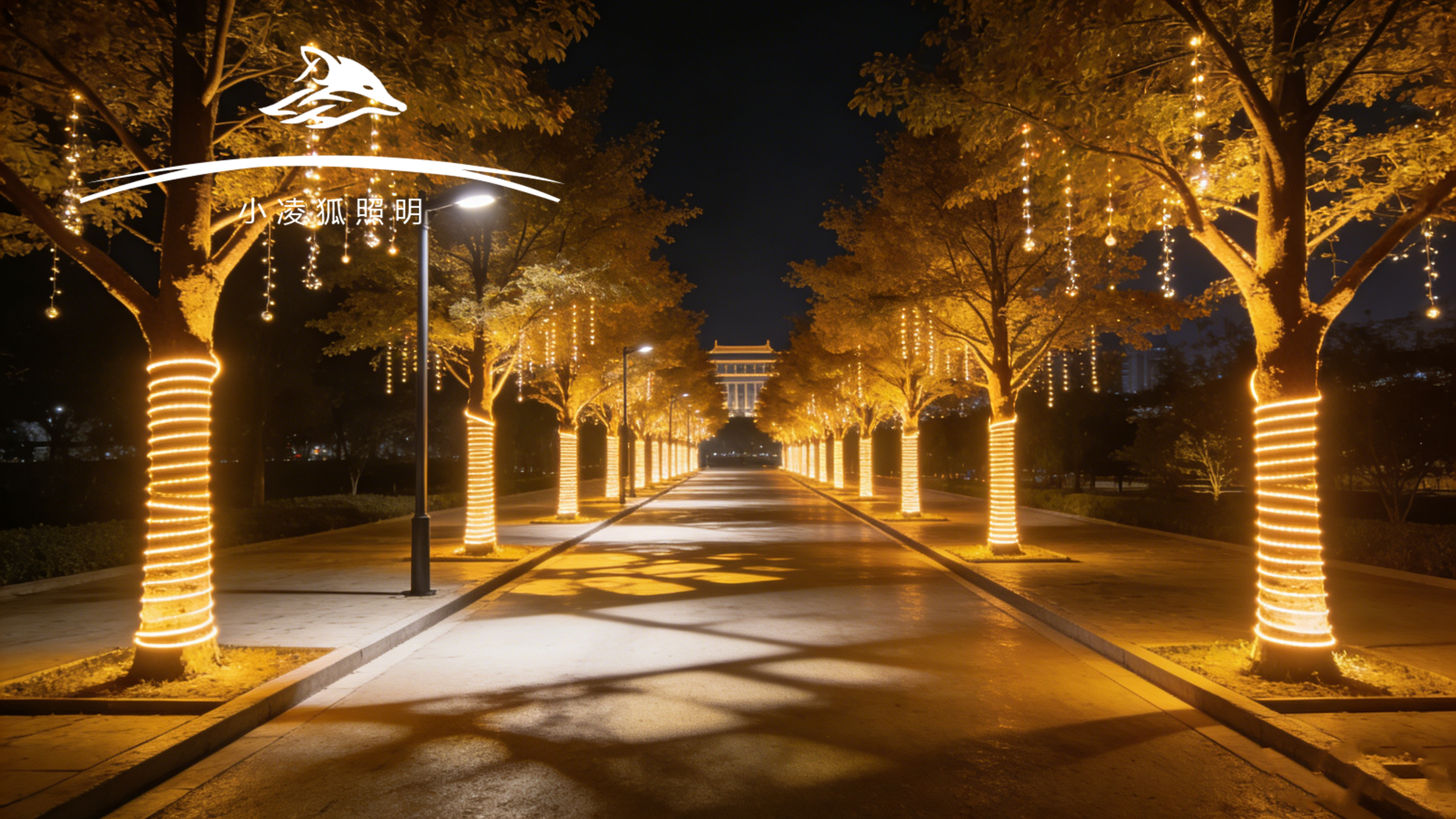 小凌狐照明户外亮化灯具厂家投光灯，赋能市政道路，筑牢夜间出行安全防线