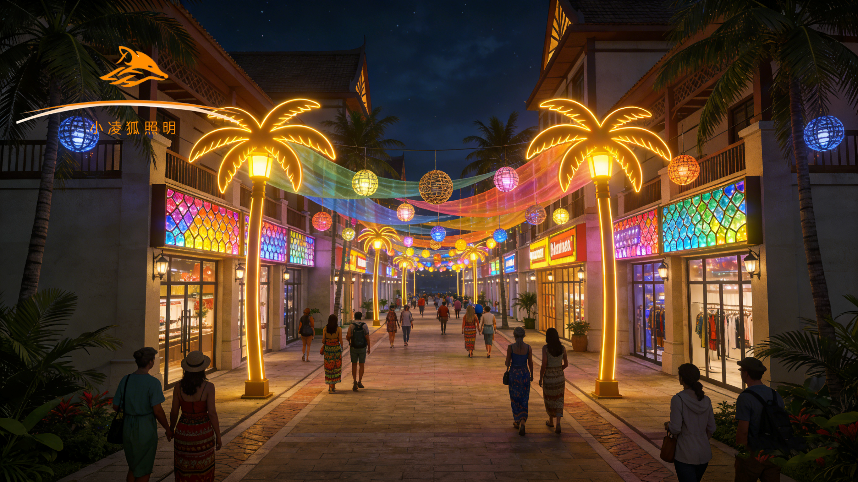 小凌狐照明亮化工程设计方案：匠心打造光影，重塑古街夜间颜值